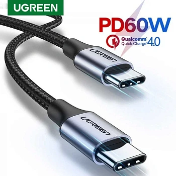 Кабель USB C - USB C, 480Mbps, 3A, QC4.0/PD3.0, 60W, 3m, US286 (60788)