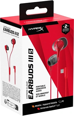 Наушники HyperX Cloud Earbuds III S Red (BN7S2AA)