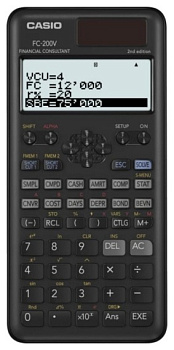 Калькулятор финансовый CASIO FC-200V-2-W-ET (FC-200V-2-W-ET)