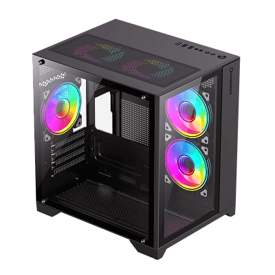 Компьютерный корпус Gamemax Infinity Mini 7 ARGB Fans + Controller Black (9101-0000R0191) (9101-0000R0191/9101-0000R0209)