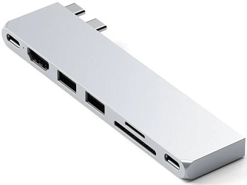 Картридер / USB-хаб Satechi Pro Hub Slim - Silver (ST-HUCPHSS)