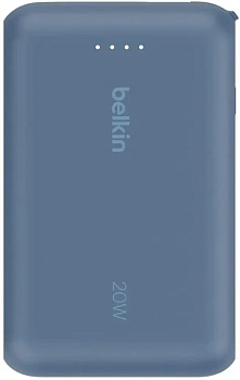 Портативный внешний аккумулятор Belkin 10k PD20w Integrated USB-C Cable, Blue (BPB021HQBL)
