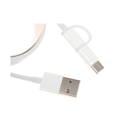 Интерфейсный кабель Xiaomi 30cm MICRO USB and Type-C Белый (SJX01ZM)