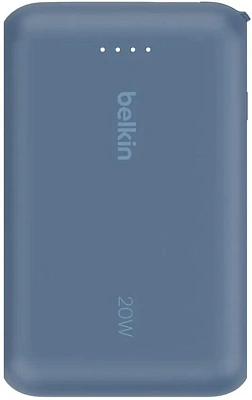 Портативный внешний аккумулятор Belkin 10k PD20w Integrated USB-C Cable, Blue (BPB021HQBL)