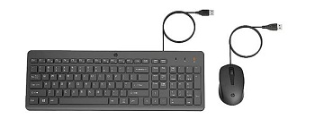 Проводные клавиатура+мышь HP 100 240J7AA, HP 150 Wired Mouse (240J7AA)