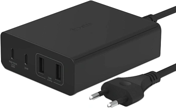 Настольное зарядное устройство Belkin 108 Вт с 4 портами USB и GaN, черное (WCH010VFBK)