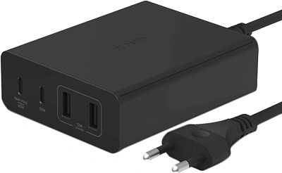 Настольное зарядное устройство Belkin 108 Вт с 4 портами USB и GaN, черное (WCH010VFBK)