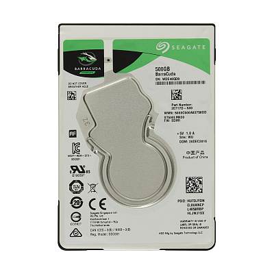 Жесткий диск HDD 500 Gb Seagate Barracuda ST500LM030 2.5" SATA 6Gb/s 128Mb 5400rpm (ST500LM030)