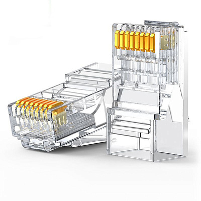 Коннектор UGREEN RJ-45 (UTP) CAT 6, 10шт., NW120 (50961)
