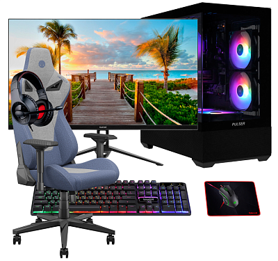 Системный блок PULSER Advanced 411M + Монитор 27" Sanc M2753FVH + Клавиатура мышь + Коврик + Наушники + Игровое кресло (Advanced 411M)
