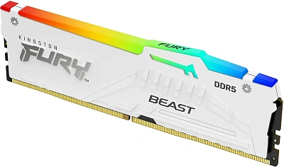 Оперативная память Kingston FURY Beast RGB XMP DDR5 32GB 5200MT/s, White (KF552C40BWA-32)