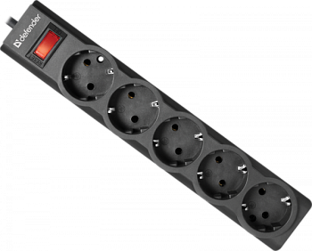 Сетевой фильтр Defender ES Largo 5м Черный (99499) Сетевой фильтр Defender ES Largo 5м Черный (99499)