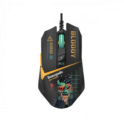 Мышь A4Tech Bloody W63 Max Renegade Black Midnight USB (W63 MAX/ RENEGADE MIDNIGHT ACTIVATED)