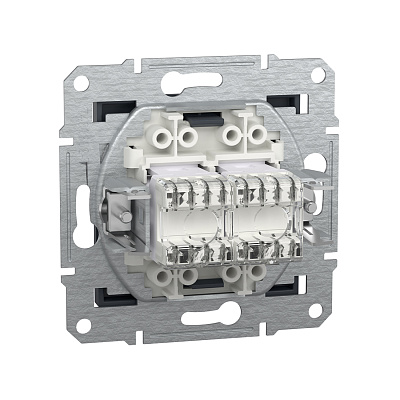 Розетка компьютерная двойная SE EPH4800171 Asfora RJ45 кат. 6 механизм антрацит (EPH4800171)