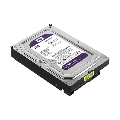 Жёсткий диск WD Purple WD10PURZ 1ТБ 3,5" 5400RPM 64MB (SATA-III) DV&NVR (WD10PURZ)