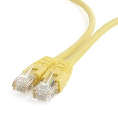 Патч-корд UTP Cablexpert PP6U-1M/Y  кат.6, 1м, литой, многожильный (жёлтый) (PP6U-1M/Y)