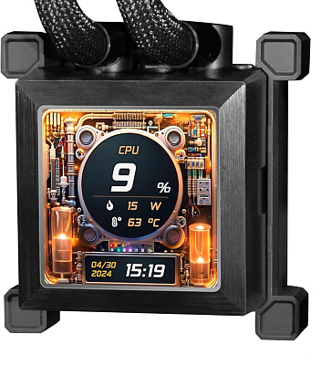 Водяное охлаждение для CPU Lian Li HydroShift LCD 360 FAN LESS Black (G89.GHSLCD36NB.00)