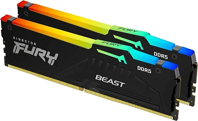 Оперативная память Kingston Fury Beast DDR5 - 2x 32ГБ 6400МГц (KF564C32BBEAK2-64)