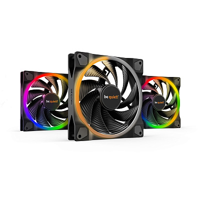 Вентилятор для компьютерного корпуса Bequiet! Light Wings 140mm PWM high-speed ARGB Triple-Pack (BL079)