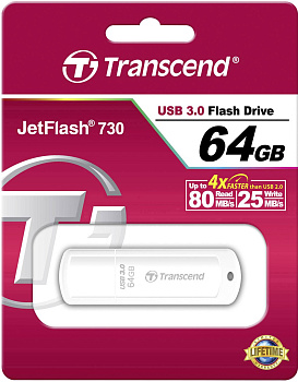 USB Флеш 64GB 3.0 Transcend TS64GJF730 белый (TS64GJF730)