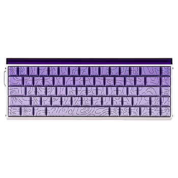 Клавиатура AULA HERO68HE, Black King switch, White-Purple (HERO68HE WPWG)