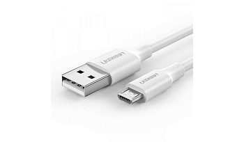  Кабель Ugreen US289 Micro USB Male To USB 2.0 A Male Cable 1.5M White (60142)