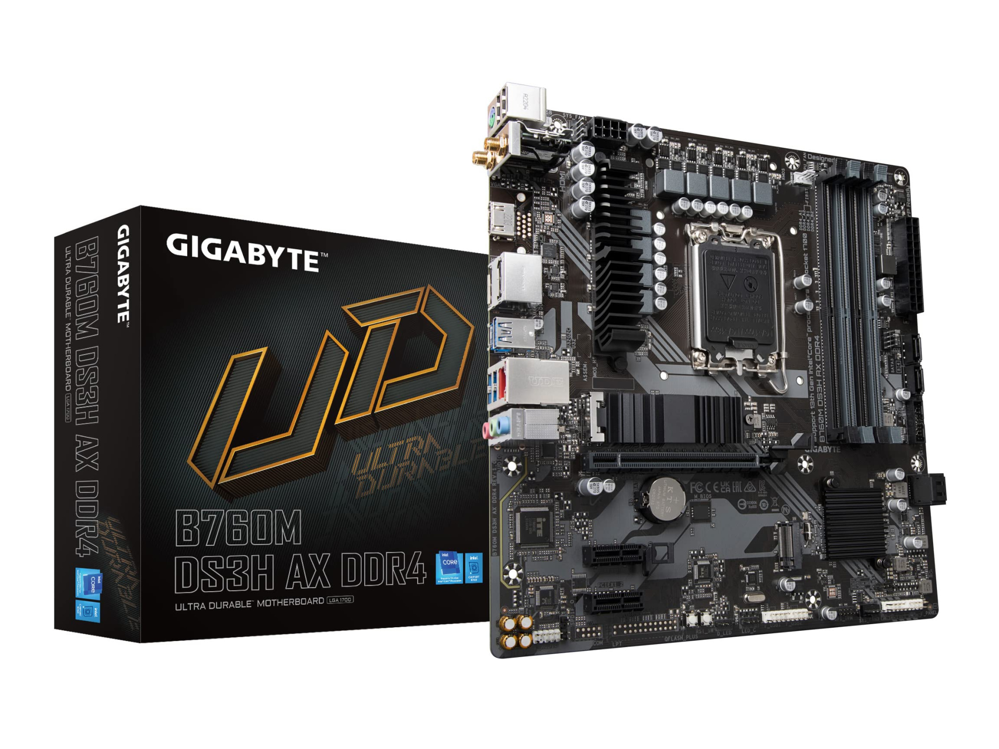 Материнская плата GIGABYTE B760 DS3H AX, LGA1700 ATX (B760 DS3H AX) Материнская плата GIGABYTE B760 DS3H AX, LGA1700 ATX (B760 DS3H AX)