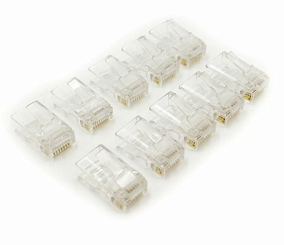 Коннектор RJ-45 Cablexpert LC-PTU-01/10, Cat.5, UTP, (в пакете 10 штук) (LC-PTU-01/10)