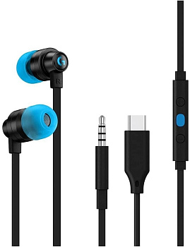 Наушники Logitech G333 Gaming Earphones, BLACK, 3.5mm (981-000924)