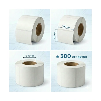 Термоэтикетки в рулоне Europrint EPLE-100.100.300.40 (2 рулона) (EPLE-100.100.300.40)