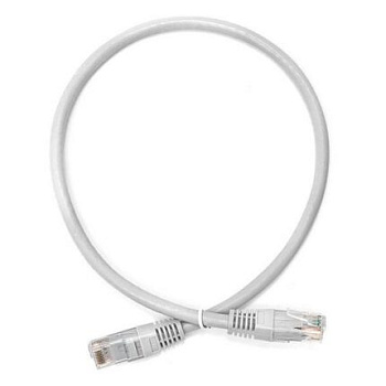 Патч-корд TWT UTP кат.5e, с заливными колпачками, 0.5 м, серый (TWT-45-45-0.5-GY)