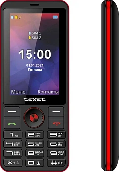  Мобильный телефон TeXet TM-321 (TM-321  BLACK-RED)