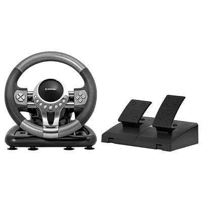 Игровой руль Forsage GTR USB, 12 кнопок, рычаг передач (64367)
