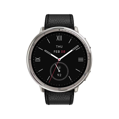 Смарт часы Amazfit Active 2 Round A2437 Black Leather (A2437) (A2437_ Black Leather)