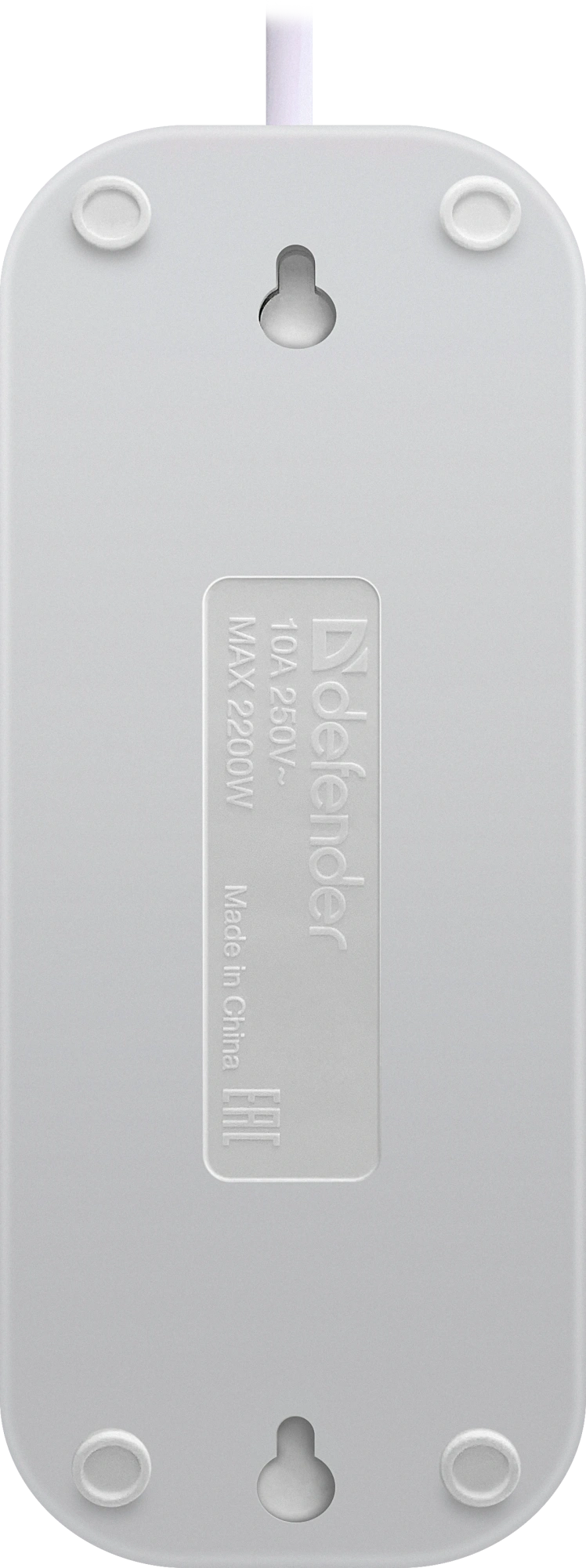 Удлинитель без заземления Defender B230 10 А, 3 м, 3 розетки, белый (99277) Удлинитель без заземления Defender B230 10 А, 3 м, 3 розетки, белый (99277)