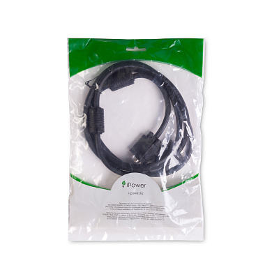 Интерфейсный кабель iPower VGA 15M/15M 1.8 м. 1 в. (iPiVGAMM18)