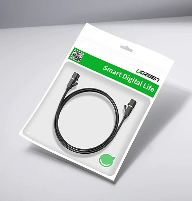 Патч-корд UGREEN 7 Cat, F/FTP,  0.5m, NW107 (11229)