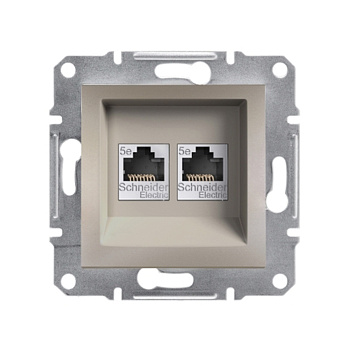 Розетка компьютерная двойная SE EPH4400169 Asfora RJ45 кат.5e механизм бронза (EPH4400169)