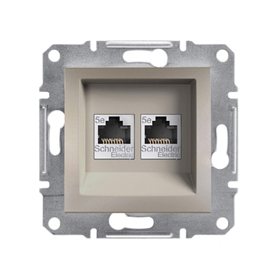 Розетка компьютерная двойная SE EPH4400169 Asfora RJ45 кат.5e механизм бронза (EPH4400169)