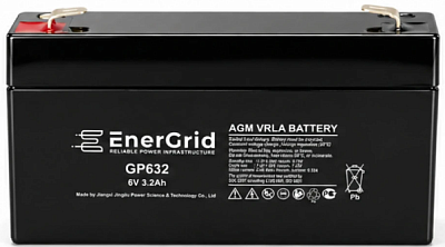 Аккумулятор EnerGrid GP632, 6В 3,2Ач (EnerGrid GP632)