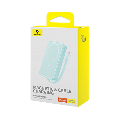 Портативный внешний аккумулятор Baseus Magnetic Mini, 10000mAh 30W - Blue (P1002210B333-00)