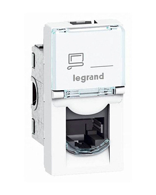 Legrand 076561 MOSAIC RJ45 UTP кат6 1мод бел (076561)
