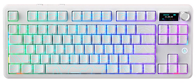 Клавиатура Ajazz MK87 Pro Peach Switch White (MK87Pro/Peach/White)
