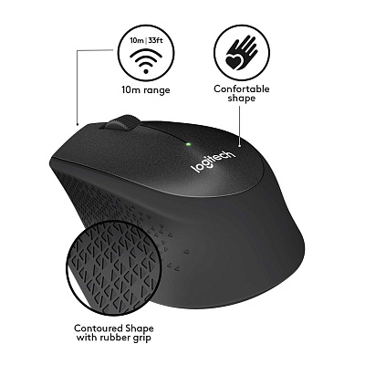 Компьютерная мышь   Logitech беспроводная M330 Silent Plus Black (910-004909)