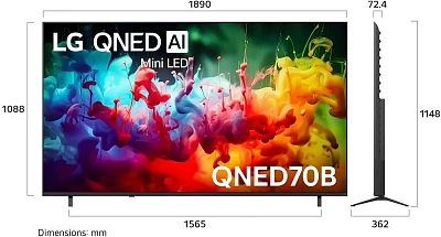 Телевизор LG QNED70 Mini LED 85" QNED 4K UHD (85QNED70B6A)