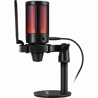Игровой стрим микрофон Defender Impulse GMC 600 USB, RGB (64660)