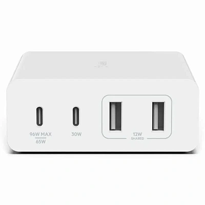 Зарядное устройство Belkin BoostCharge Pro 4-Port GaN Charger 108W (WCH010VFWH)