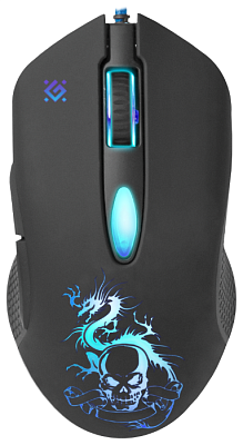 Игровая мышь проводная игровая оптическая Defender Sky Dragon GM-090L (черный),USB (52090)