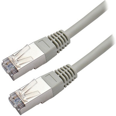 Патч-корд FTP Cablexpert PP22-1m кат.5e, 1м, литой, многожильный (серый) (PP22-1M)