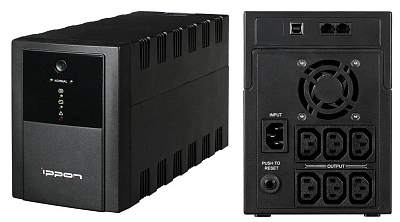 Источник бесперебойного питания Ippon Back Basic 2200, 2200VA, 1320Вт, управление по USB, без комлекта кабелей (1108031)